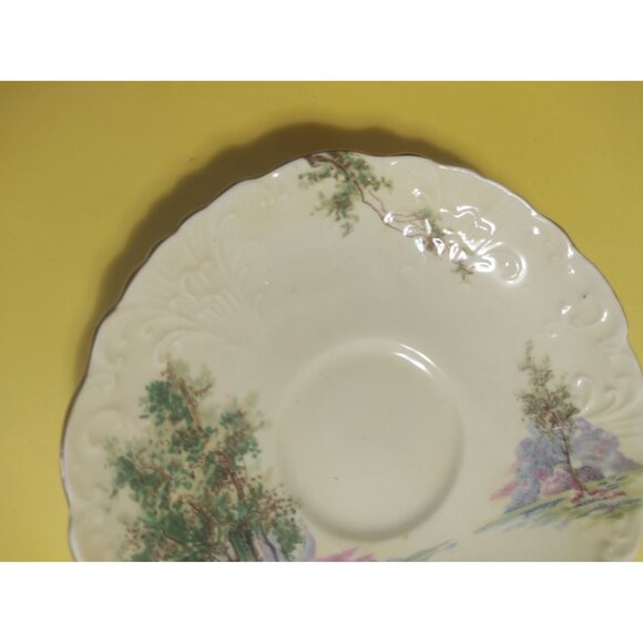 Vintage Aynsley England Bone China Yellow Tea Cup & Saucer Bluebell Time 1940's - Picture 11 of 13
